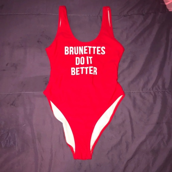 Red One Piece Swimsuit - Picture 2 of 4